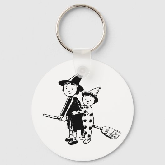 Kleine heks en clown sleutelhanger (Achterkant)
