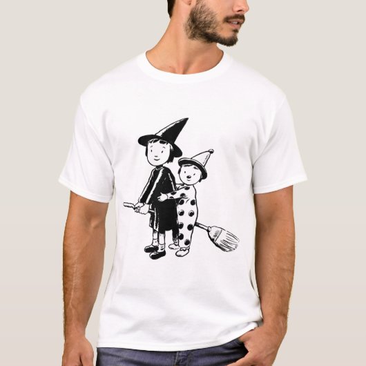 Kleine heks en clown t-shirt (Voorkant)