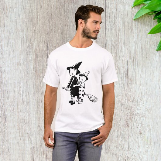 Kleine heks en clown t-shirt