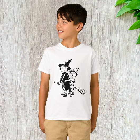 Kleine heks en clown t-shirt