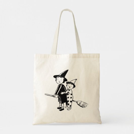 Kleine heks en clown tote bag (Achterkant)