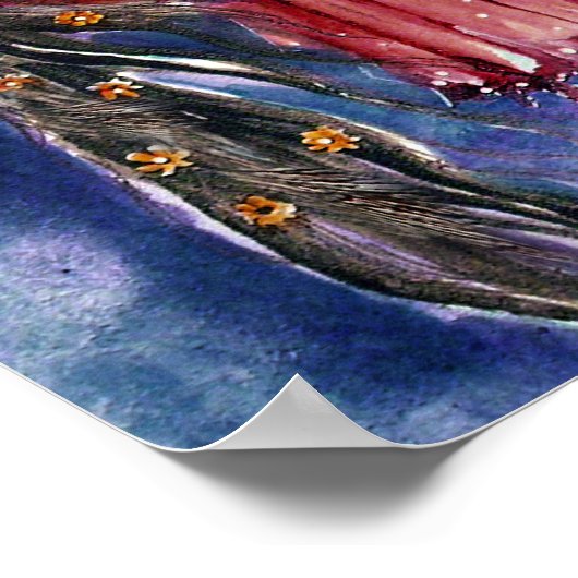 Kleine heks- en Moon-Poster Poster (Hoek)