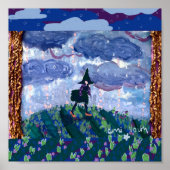 Kleine heks en regen poster (Voorkant)