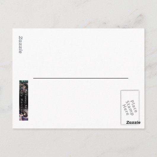 Kleine heks en zwarte kat Halloween Briefkaart (Achterkant)