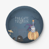 Kleine heks | Gepersonaliseerde partij Halloween Papieren Bordje (Voorkant)