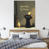 Kleine Heks, Grote Dromen Canvas Afdruk (Insitu (Slaapkamer))