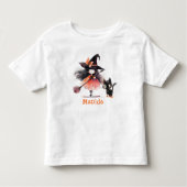 Kleine heks Halloween verjaardagsfeestje Kinder Shirts (Voorkant)