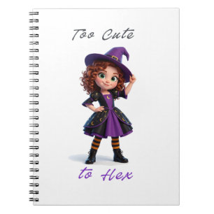Kleine Heks Meisje Spreuken en Glitters Halloween Notitieboek
