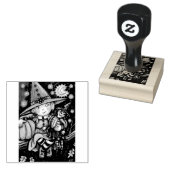 KLEINE HEKS & RAG POP HALLOWEEN RUBBER STEMPEL (Gestempeld)