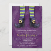 Kleine heks verjaardagsfeestje uitnodiging (Voorkant)