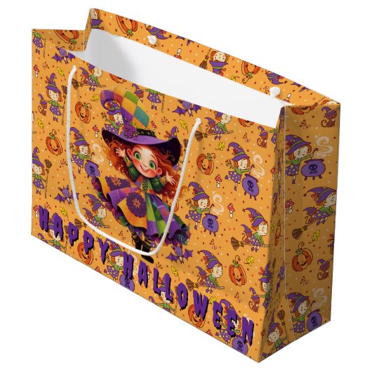 Kleine heksen voor kinderen groot cadeauzakje (Voorkant Gekanteld)