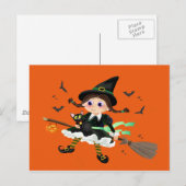 Kleine heksenvlieger briefkaart (Voorkant / Achterkant)