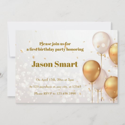 Kleine held eerste verjaardag viering kaart (Voorkant)