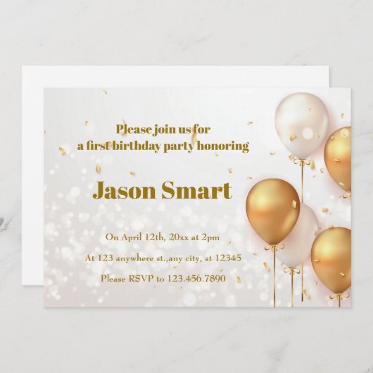 Kleine held eerste verjaardag viering kaart (Voorkant / Achterkant)