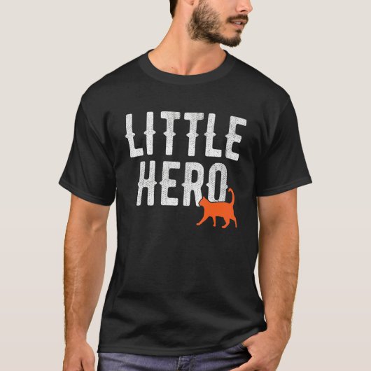 Kleine Held Schattig Dier Kat T-shirt (Voorkant)