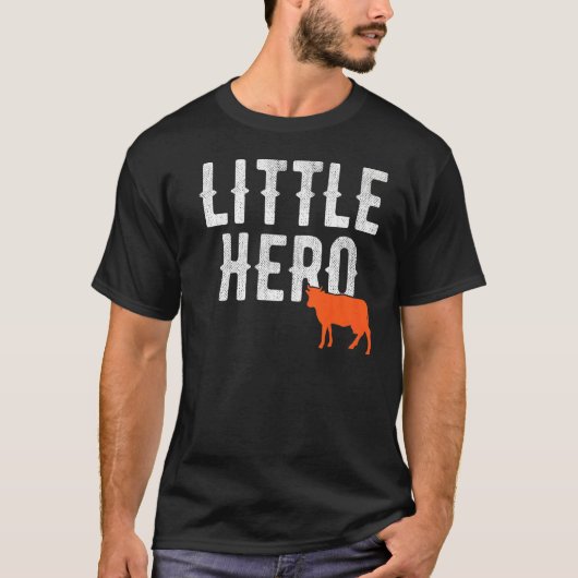 Kleine Held Schattig Dier Koe T-shirt (Voorkant)