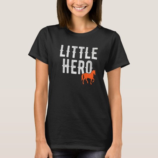 Kleine Held Schattig Dier Paard T-shirt (Voorkant)