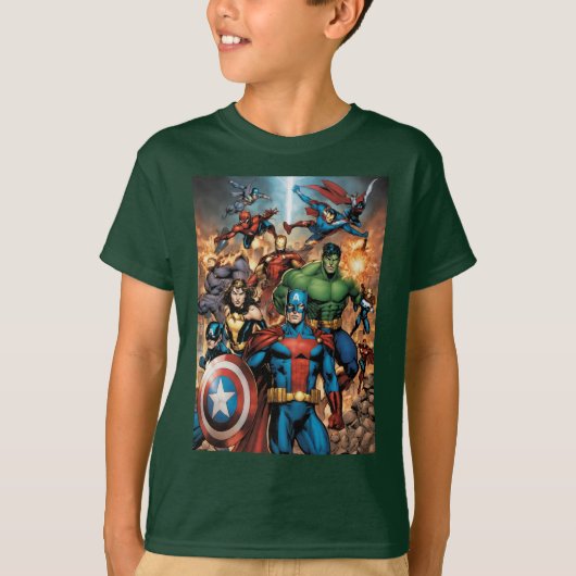 "Kleine helden, grote avonturen: Marvel Mayhem voo T-shirt (Voorkant)
