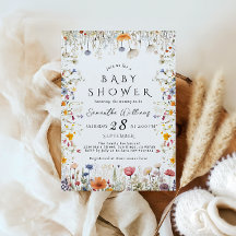 Kleine heldere wilde bloem baby shower