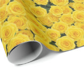 Kleine heldergele rozen cadeaupapier (Rol Hoek)
