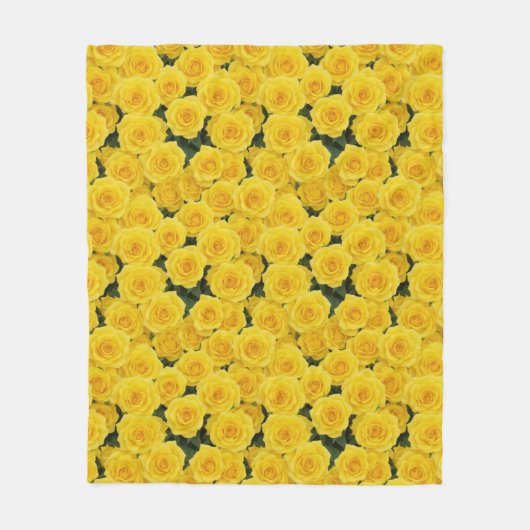 Kleine heldergele rozen fleece deken (Voorkant)