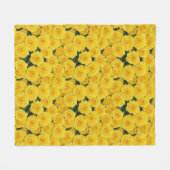 Kleine heldergele rozen fleece deken (Voorkant (Horizontaal))