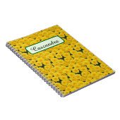 Kleine heldergele rozen notitieboek (Rechterzijde)