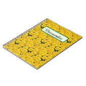 Kleine heldergele rozen notitieboek (Linkerzijde)