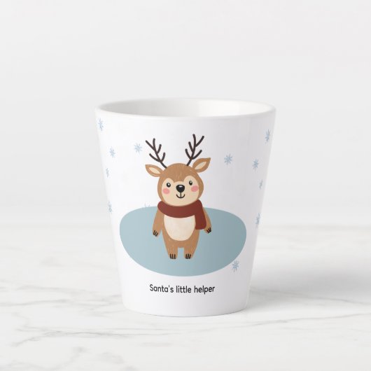 Kleine helper van de Kerstman Latte Mok (Voorkant)