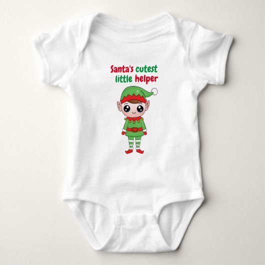 🎄 kleine helper van Santa Romper (Voorkant)