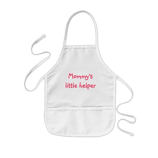 Kleine helper voor Mommys Kinder Schort (Voorkant)