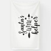 Kleine Helper Zwangerschapsaankondiging van Kerstm Spandoek (Verticaal)