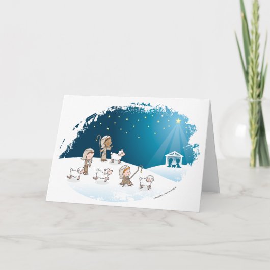 Kleine herders feestdagen kaart (Voorkant)