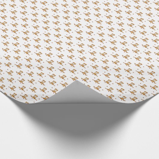 Kleine herfst baby's in afvallende bladeren cadeaupapier (Hoek)