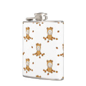 Kleine herfst baby's in afvallende bladeren heupfles (Links)