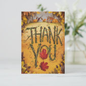 kleine Herfst in het najaar Bedankkaart (Staand voorkant)