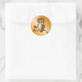 Kleine herfst Whoo Uil Ronde Sticker (Tas)