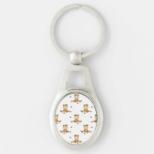 Kleine herfstbaby's in vallende bladeren sleutelhanger