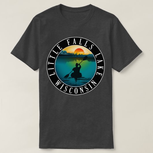 Kleine Herfsten Lake Wisconsin Kajakken T-shirt (Design voorkant)