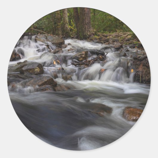 Kleine Herfsten op Zand-lentes Ronde Sticker (Voorkant)