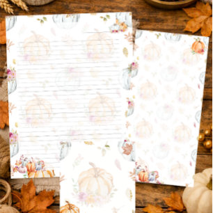 Kleine herfstpapier voor notities en lijsten notitieblok