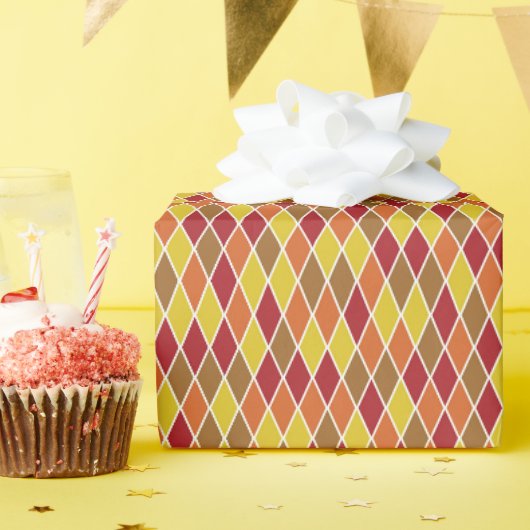 Kleine herfsttint Harlekijn Cadeaupapier (Verjaardagsfeest)
