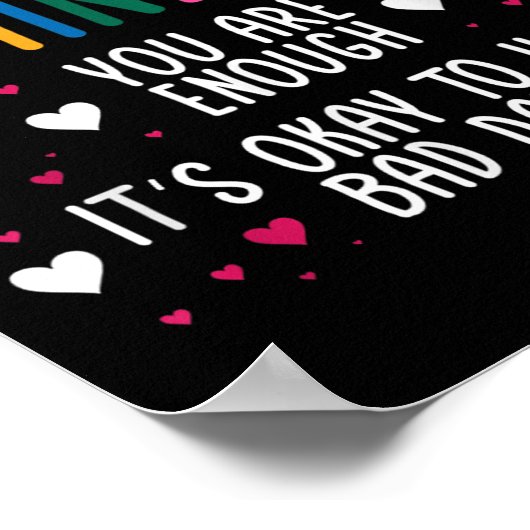 Kleine herinnering Depressie Zelfmoord Geestelijke Poster (Hoek)