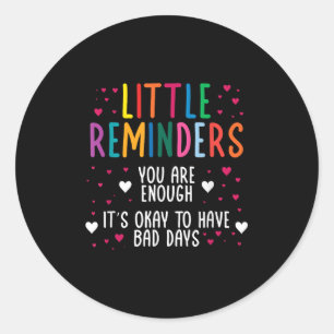 Kleine herinnering Depressie Zelfmoord Geestelijke Ronde Sticker