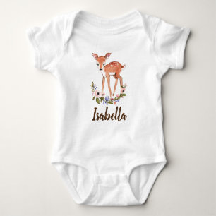 kleine herten baby meisje gepersonaliseerde bodysu romper