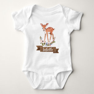 Kleine herten baby meisje gepersonaliseerde bodysu romper