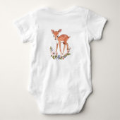 Kleine herten baby organische bodysuit (Achterkant)