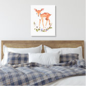 Kleine herten canvas kunst aan de muur (Insitu (Slaapkamer))