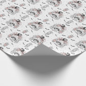 Kleine hidjameisjes met vleermuizen en eigenaars cadeaupapier (Hoek)