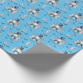 Kleine hidjameisjes met vleermuizen en eigenaars cadeaupapier (Hoek)